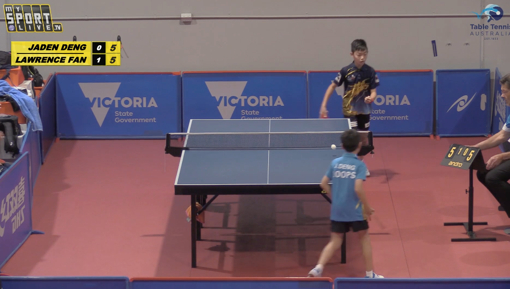 Mini Hopes Boys' Singles Final Jaden Deng (VIC) vs. Lawrence Fan (SA)