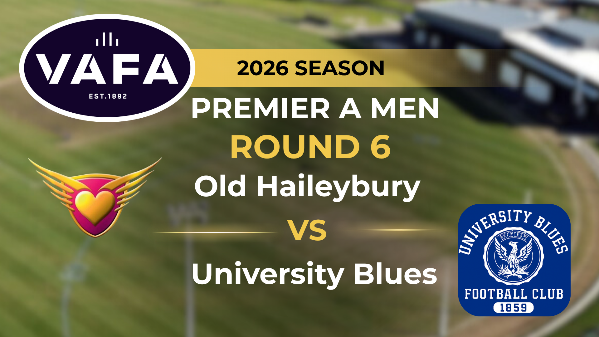 VAFA 2026 R6 PREM A Men’s Old Haileybury V University Blues