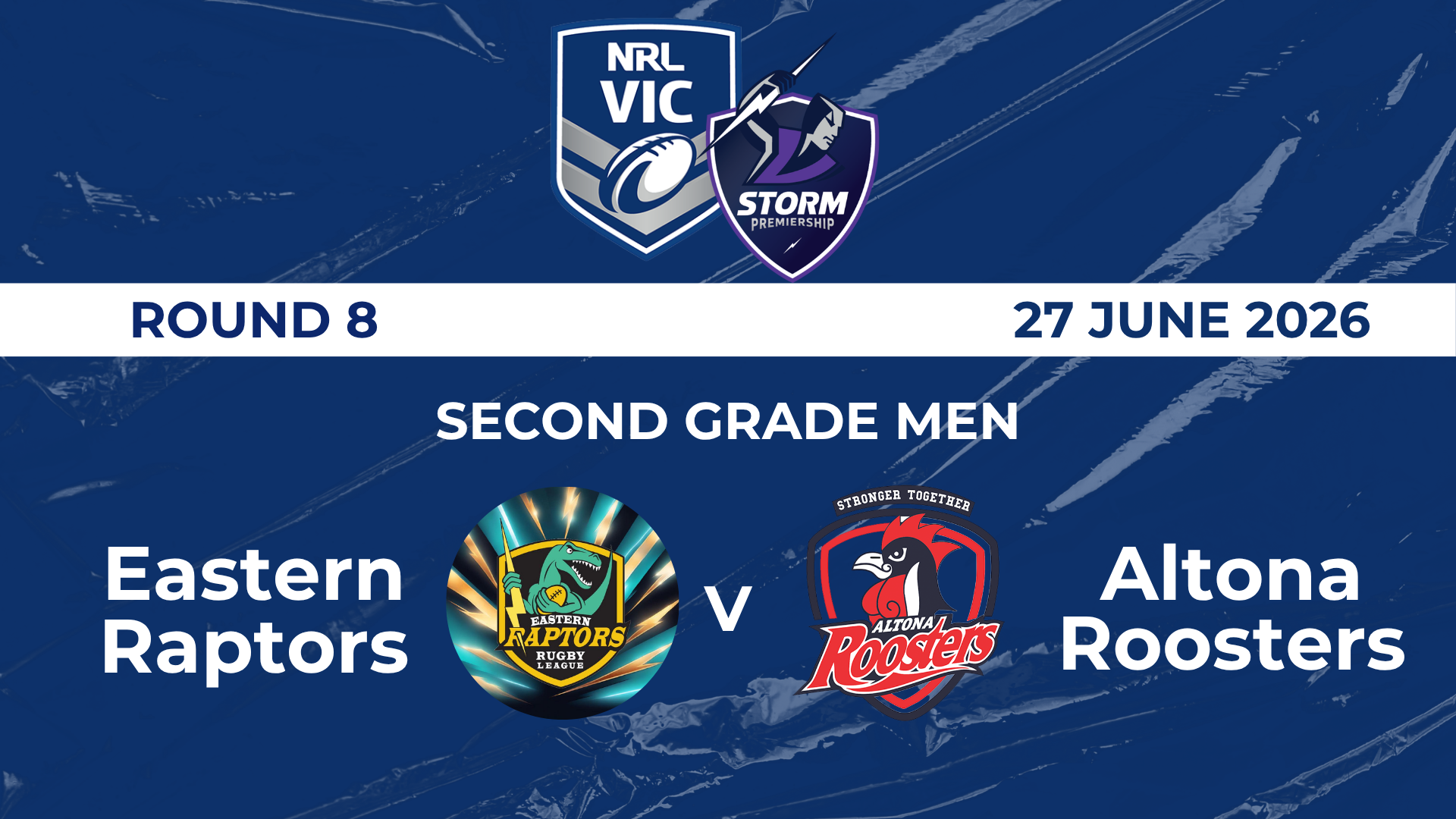 H1 2026 R8 Second Grade Men Eastern Raptors V Altona Roosters