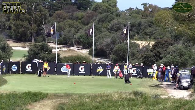 The final men's group play the 7th hole