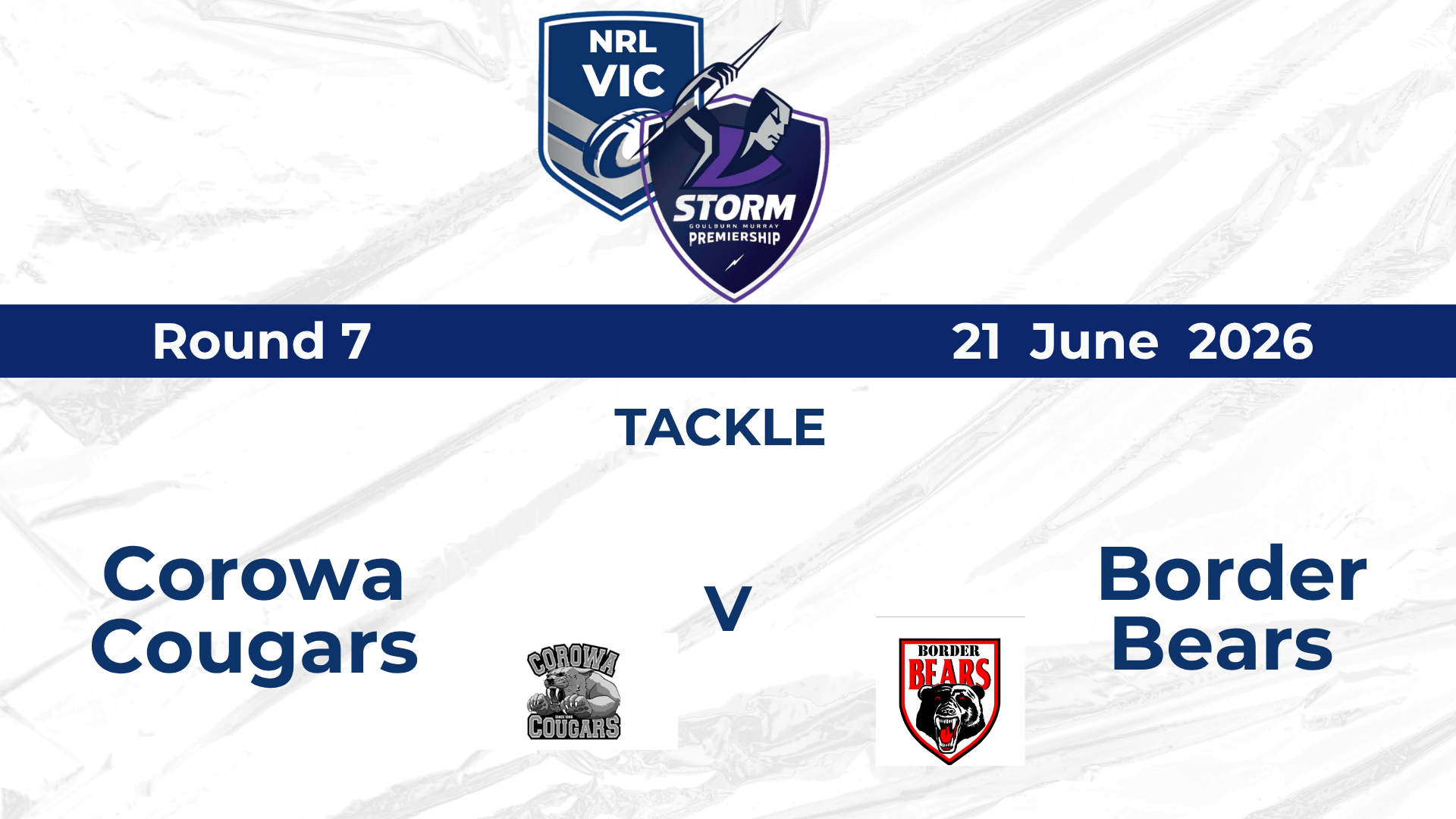 H2 2026 R7 TACKLE Mens Corowa Cougars v Border Bears