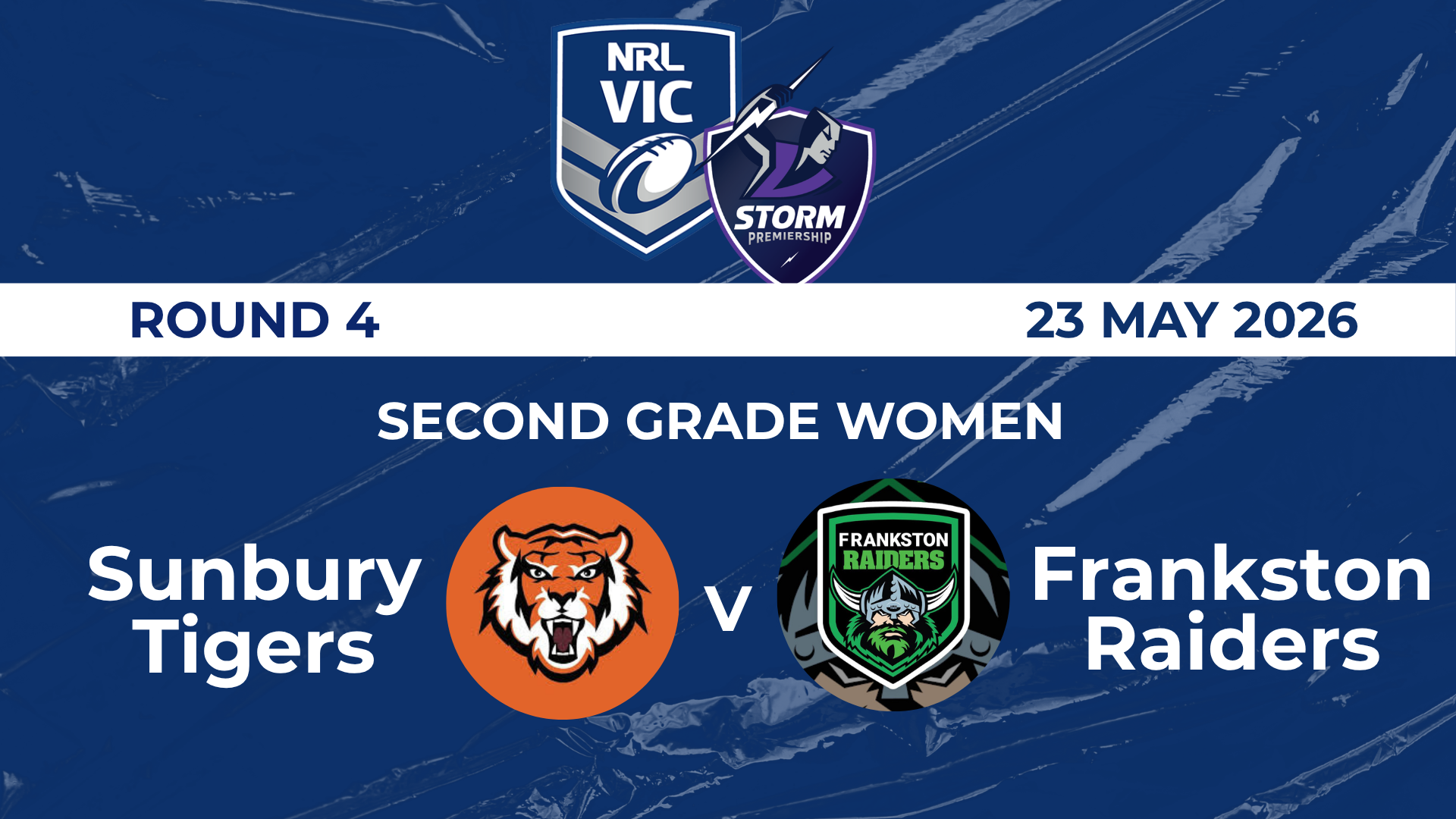 H1 2026 R4 SGW Sunbury Tigers v Frankston Raiders