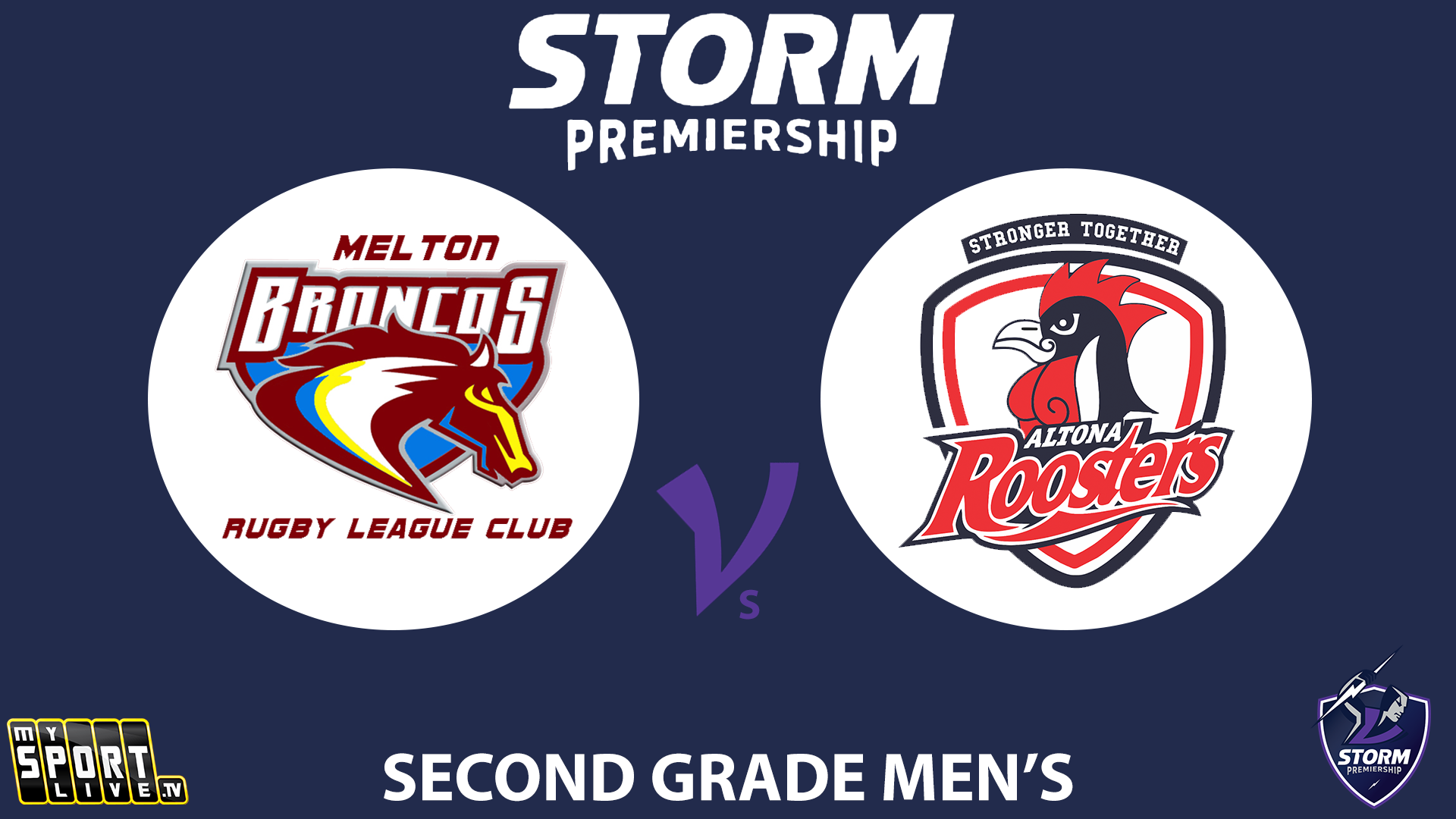 H1 2024 R11 Second Grade Men's: Melton Broncos vs. Altona Roosters