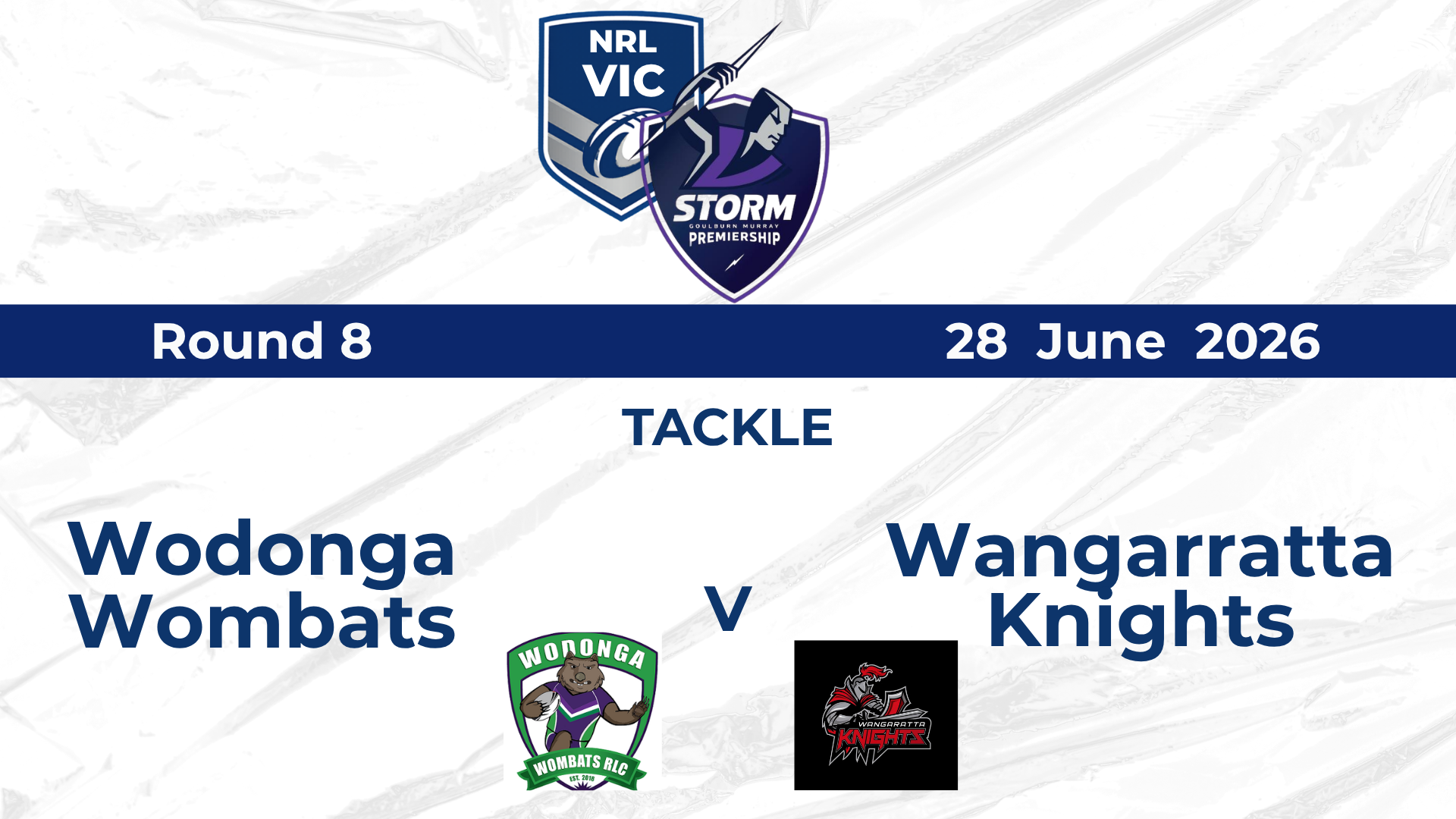 H1 2026 Round 8 TACKLE Mens Wombats vs Knights