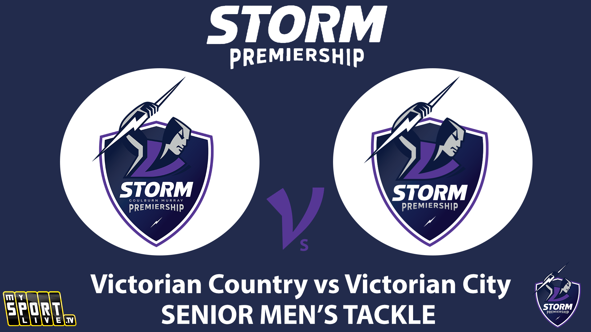 2024 Senior Men's Tackle - Victorian Country vs Victorian City