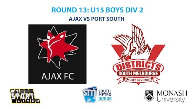 SMJFL R13: U15 Boys Div 2 AJAX vs Por...