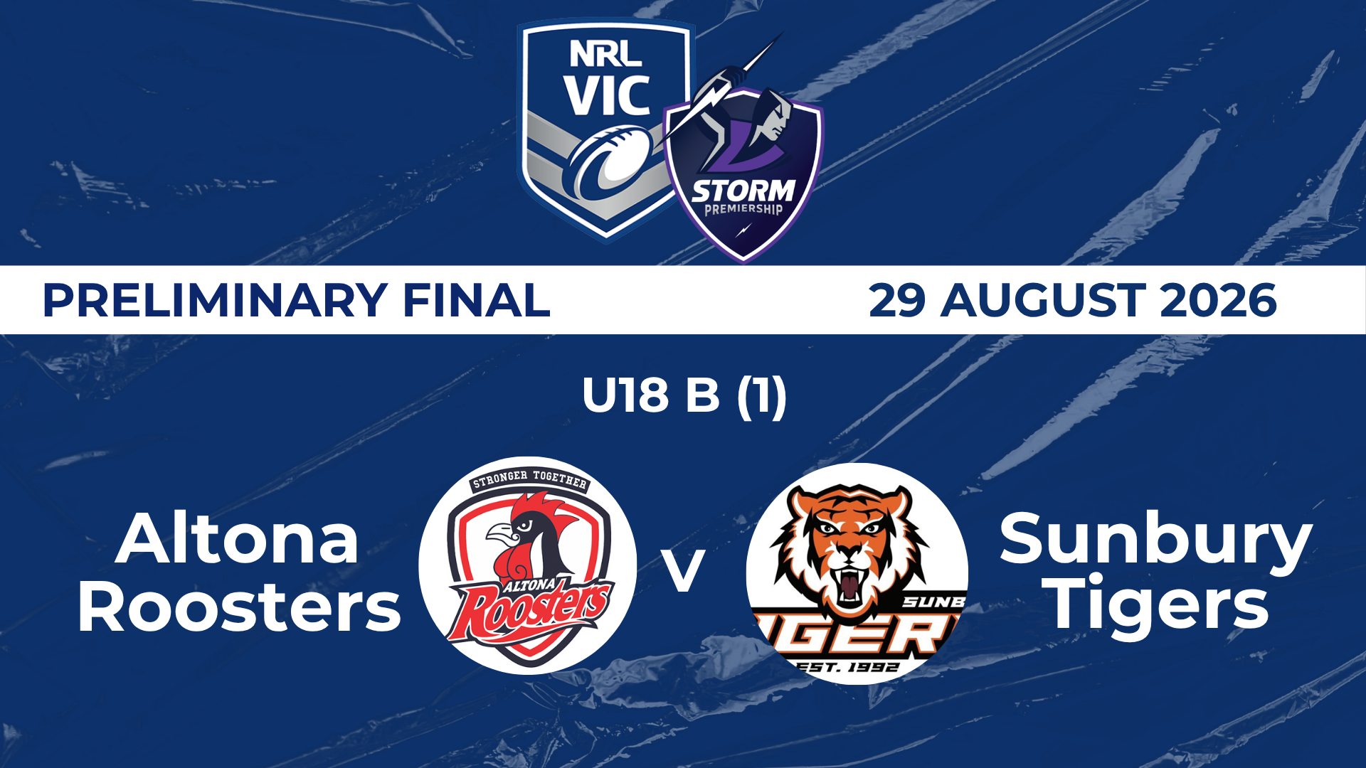 NRL Prelim: 18B(1)  - Altona Roosters v Sunbury Tigers