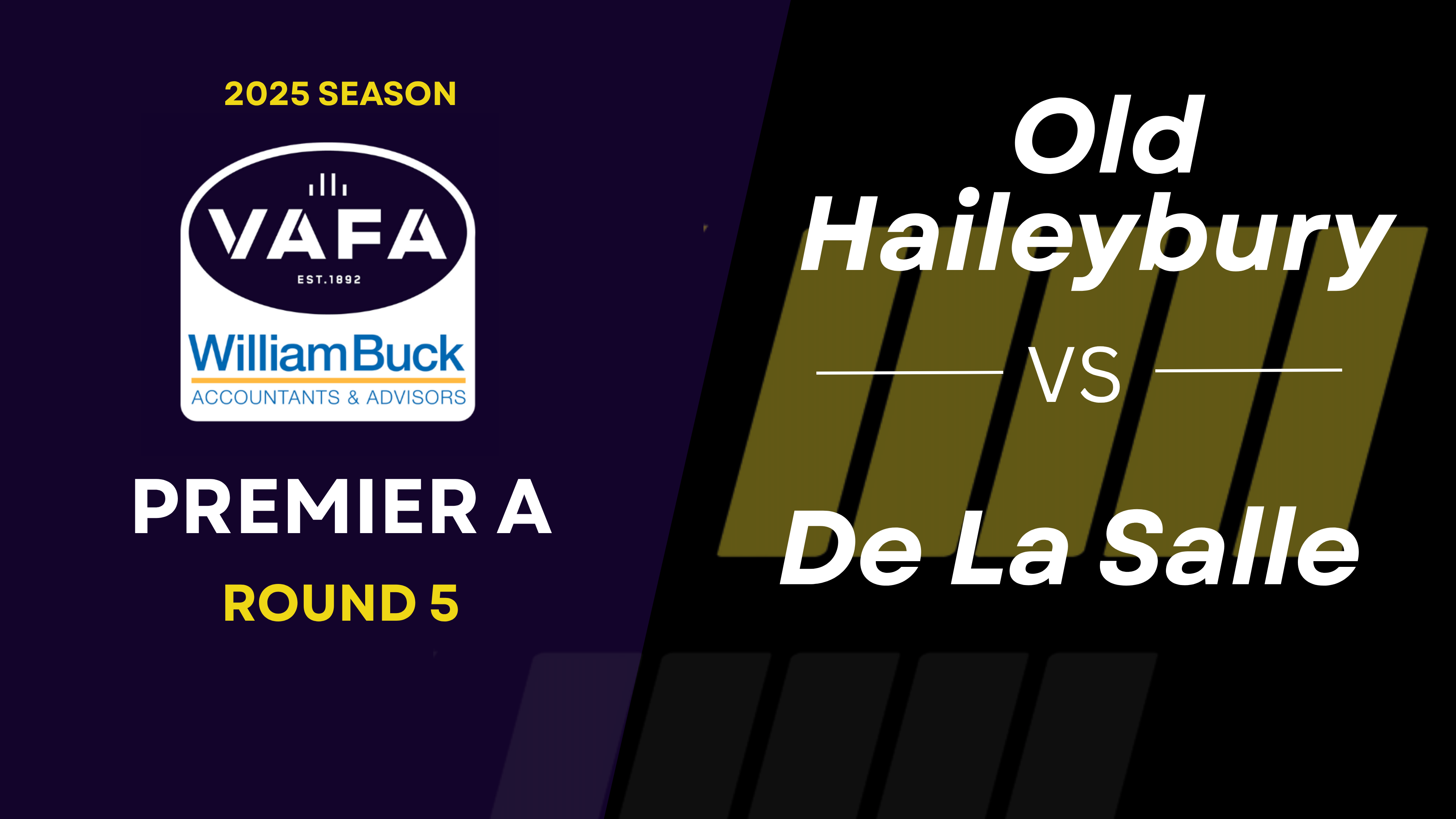 RD5 PREM A Old Haileybury vs. De La Salle