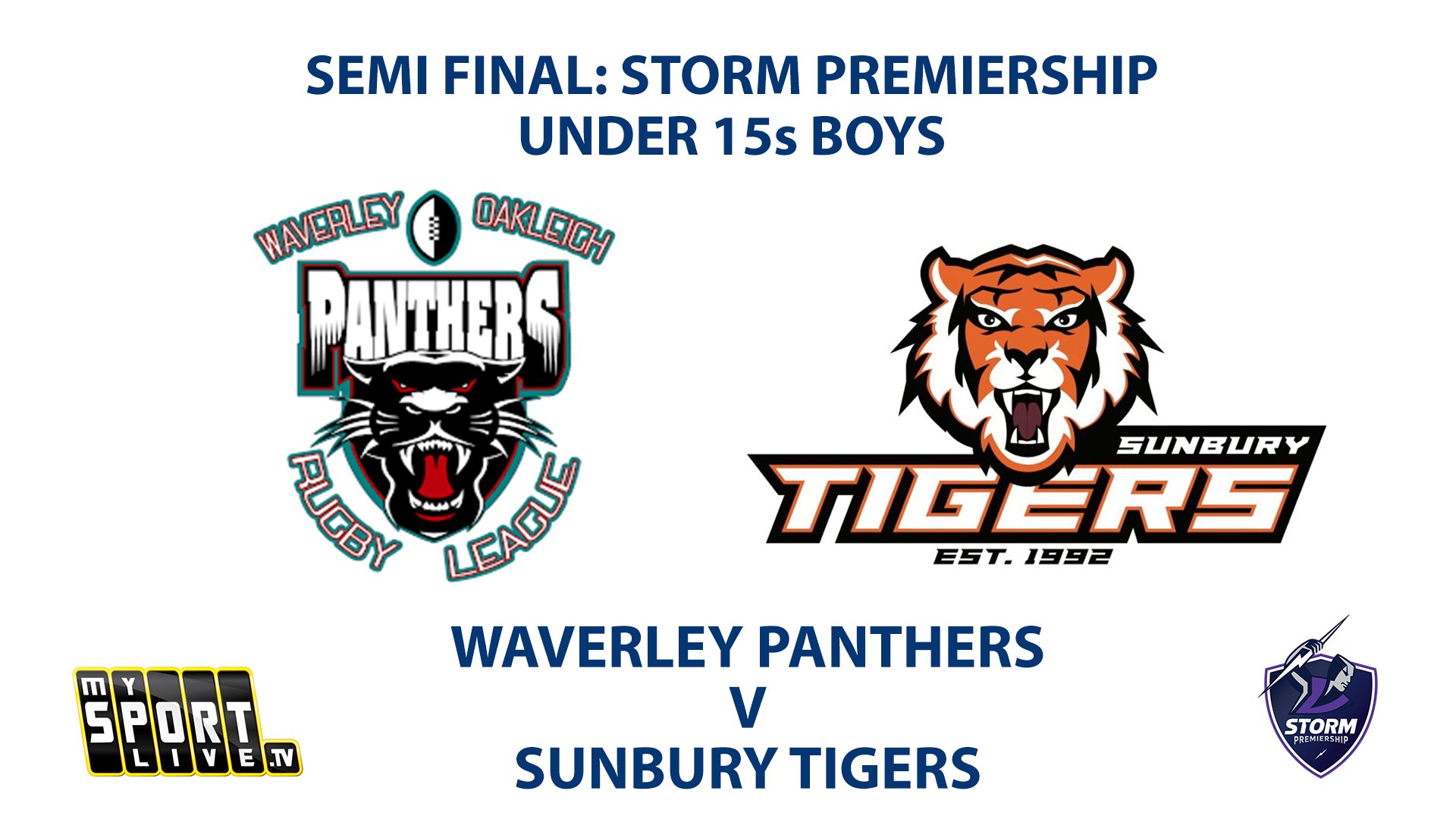 2023 SEMI FINAL - U15s Boys: Waverley Panthers vs Sunbury Tigers