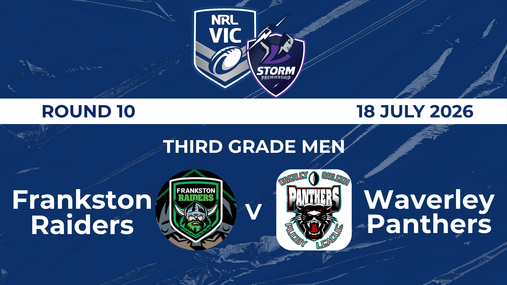 H2 2026 R10 Third Grade Men Frankston Raiders vs. Waverley Panthers