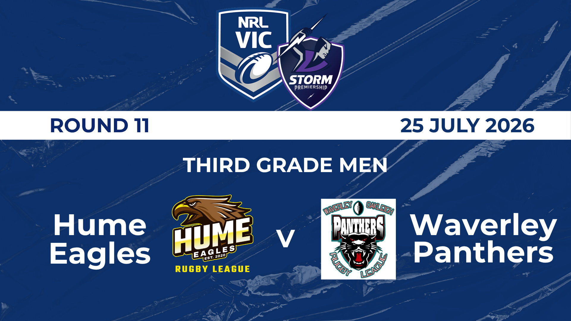 H1 2026 R11 Third Grade Men - Hume Eagles vs. Waverley Panthers