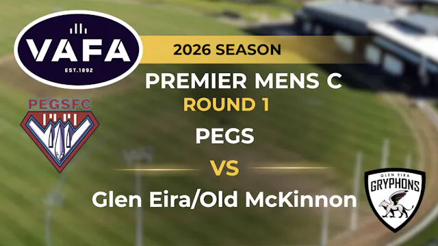 VAFA 2026 R1 PREM C Men's PEGS v Glen...