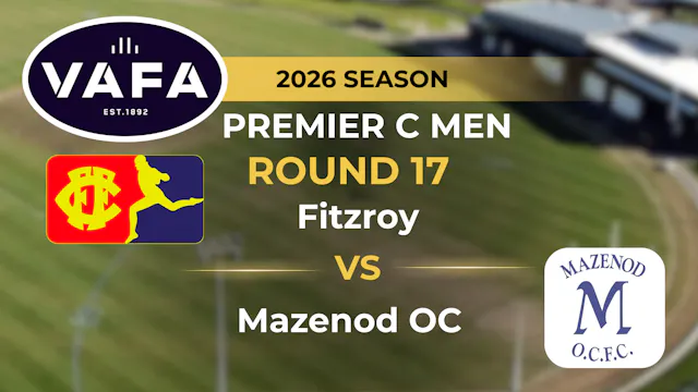 VAFA 2026 R17 PREM C Men's Fitzroy V ...