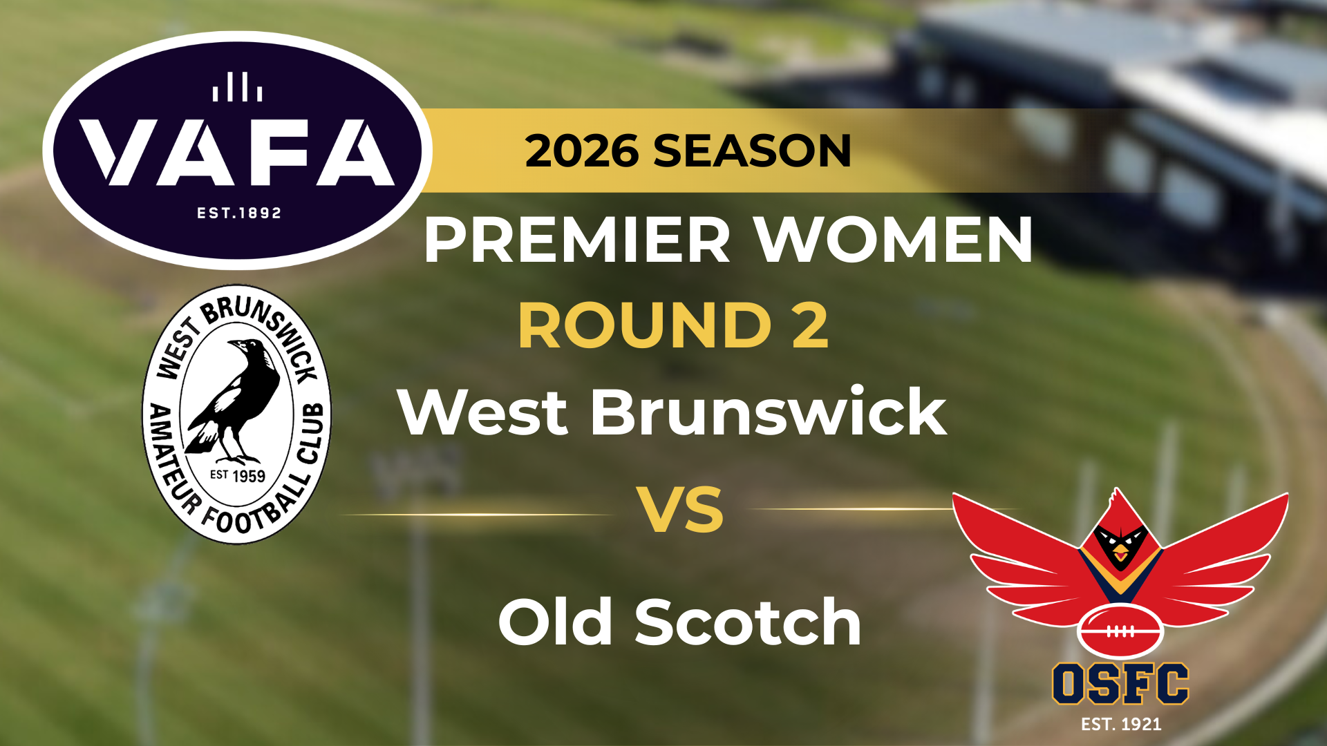 VAFA 2026 R2 PREM Women's West Burnswick v Old Scotch