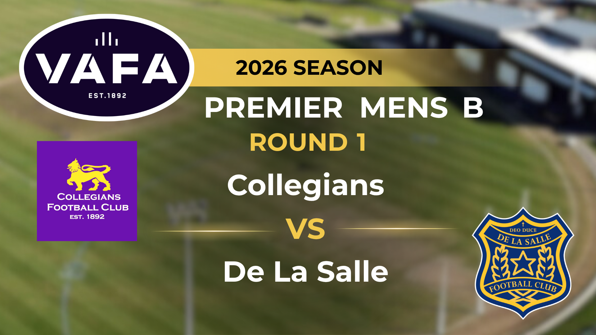 VAFA 2026 R1 PREM B Men's Collegians v De La Salle