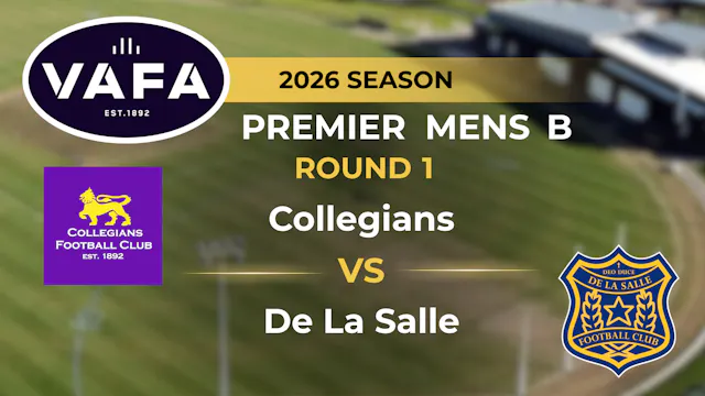 VAFA 2026 R1 PREM B Men's Collegians ...