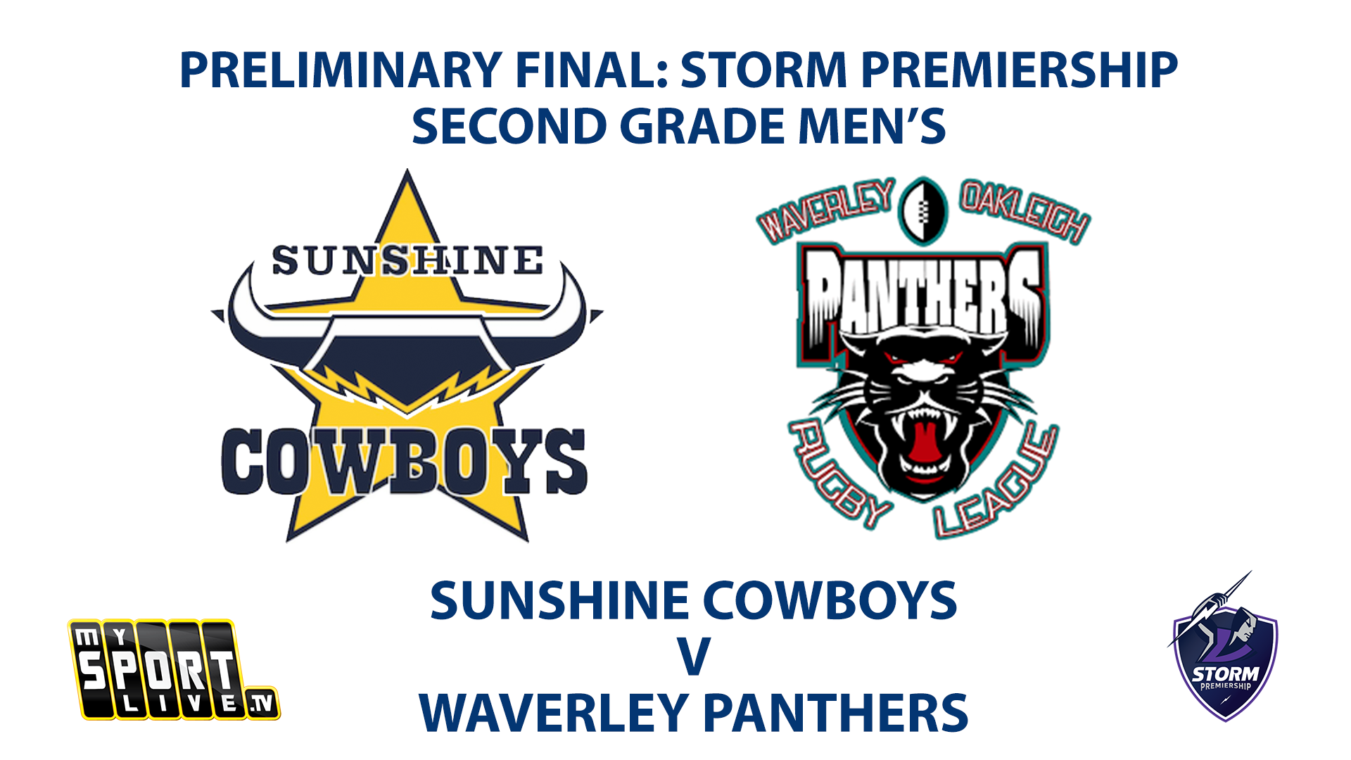 2023 PRELIM FINAL - Second Grade Mens: Sunshine Cowboys vs Waverley Panthers