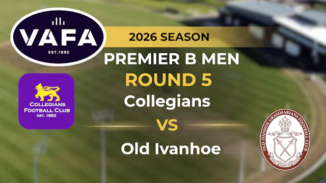 VAFA 2026 R5 PREM B Men’s Collegians ...