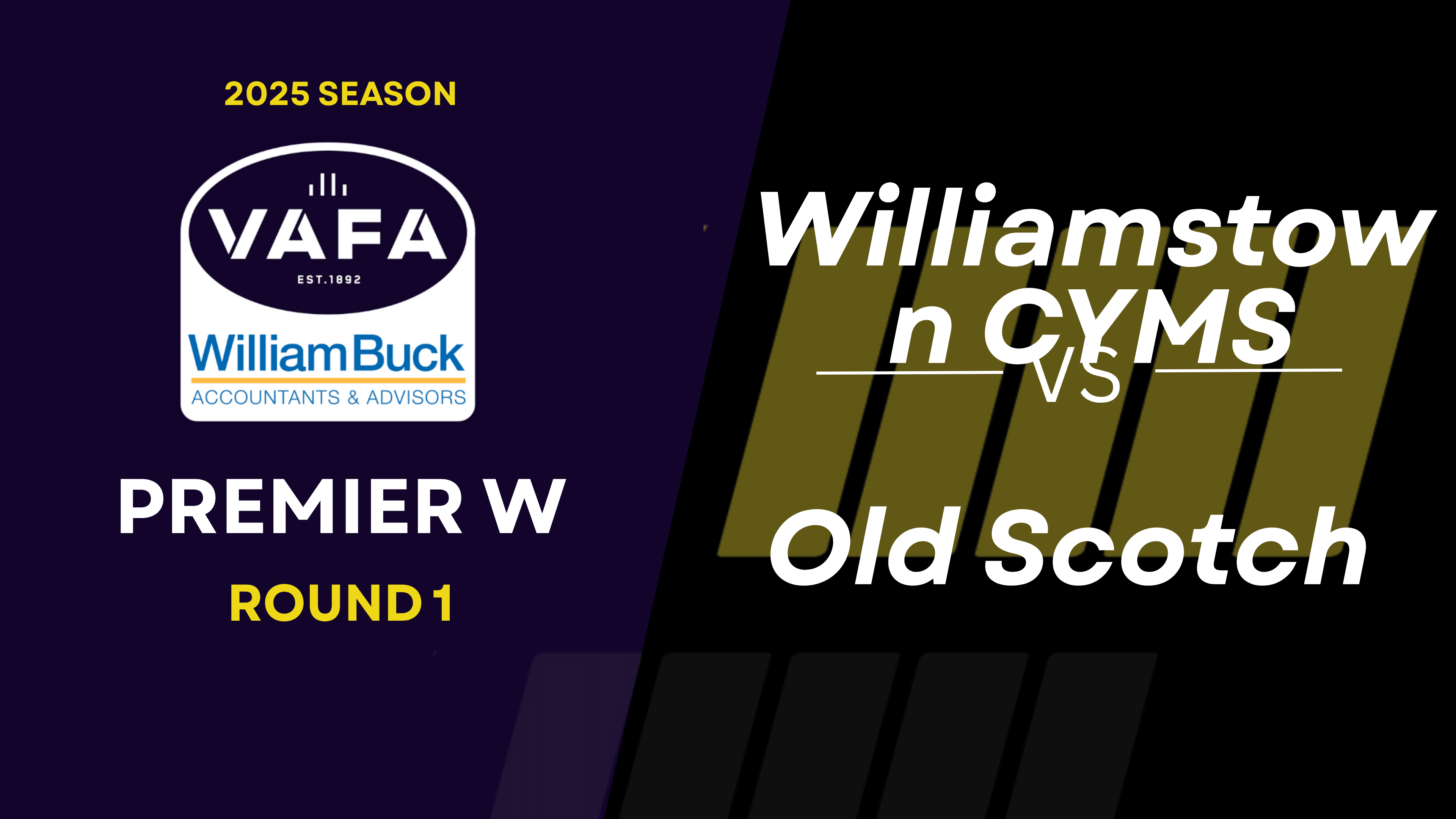 RD1 PREM W Williamstown CYMS vs. Old Scotch