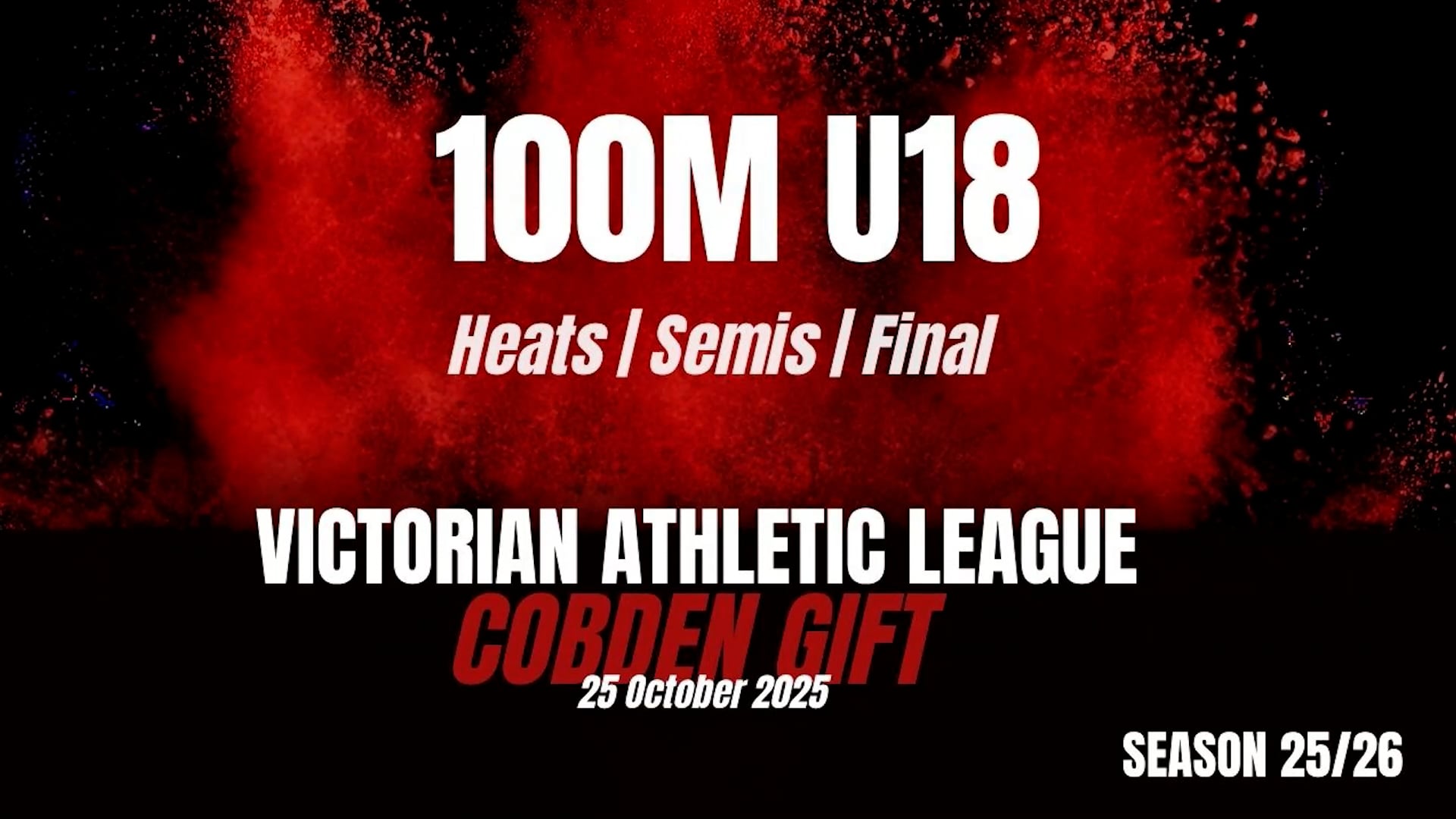 Cobden 100M U18 Heats Final