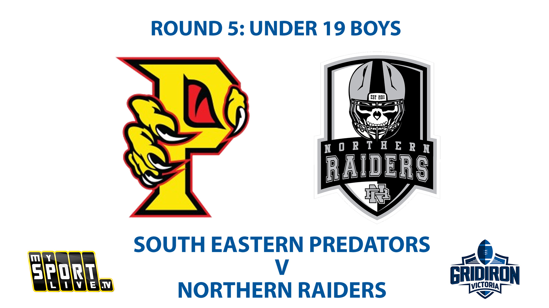 R5: GV U19 Boys  - Predators v Raiders