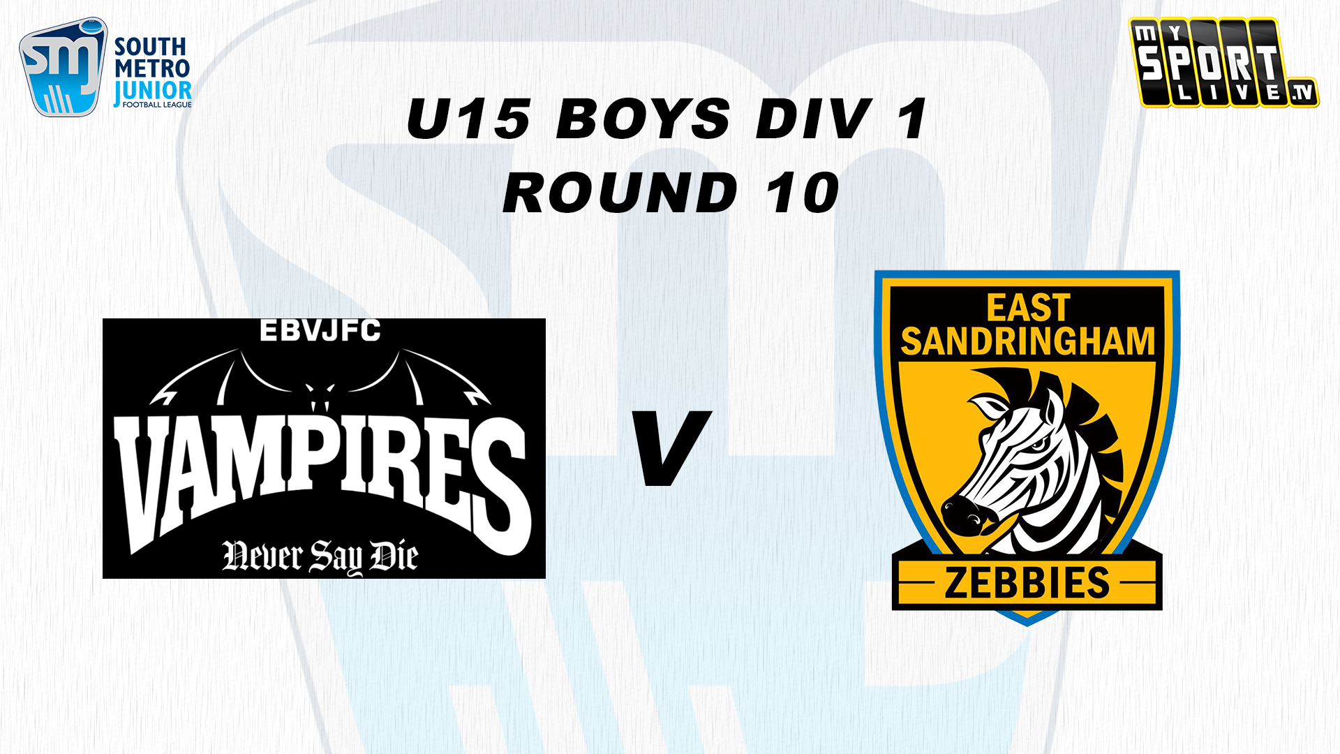 2025 SMJFL RD10 U15 Boys Div 1 E Brighton Vampires vs. East Sandringham