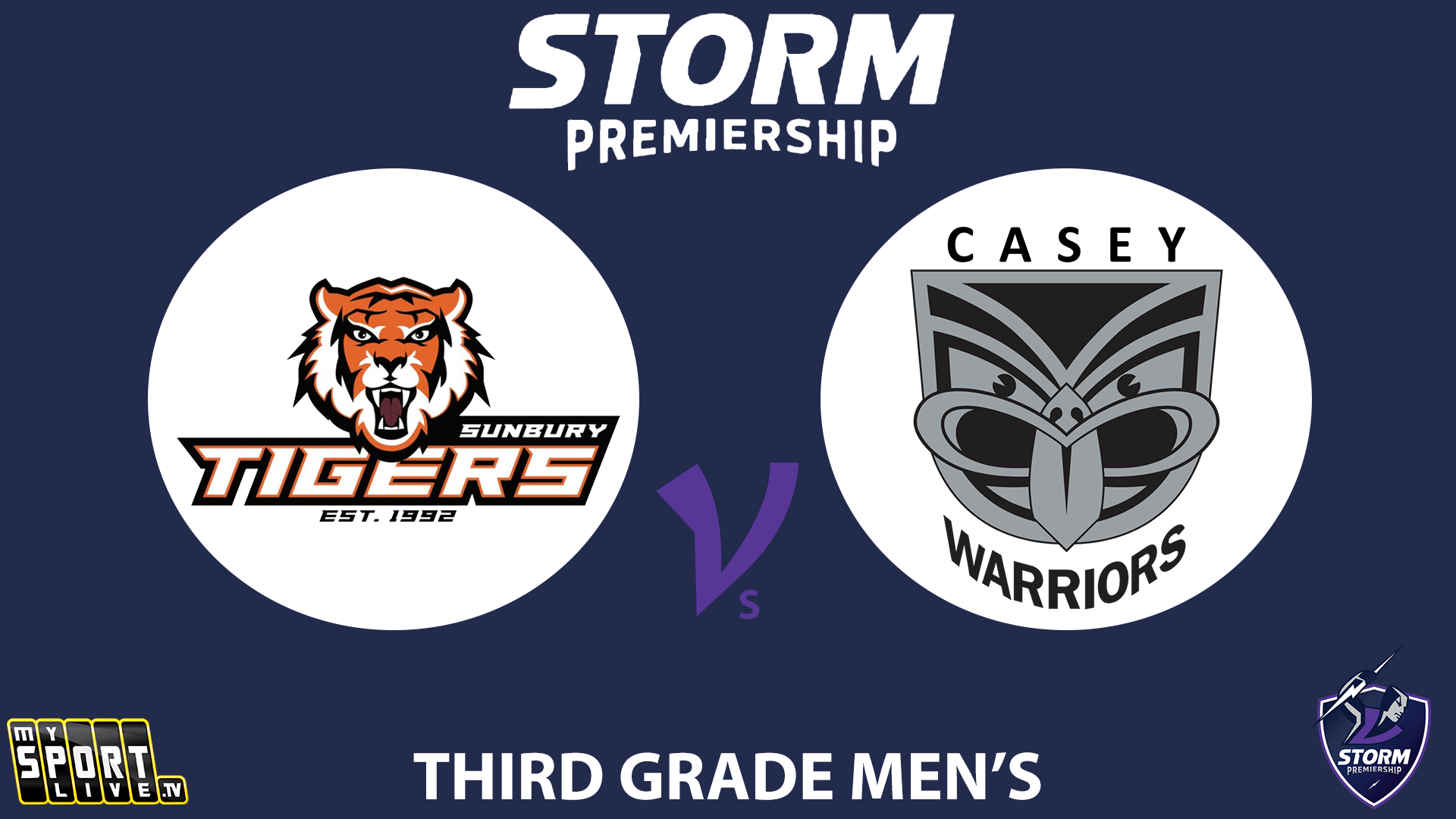 2024 R8 Third Grade Men: Sunbury Tigers v Casey Warriors