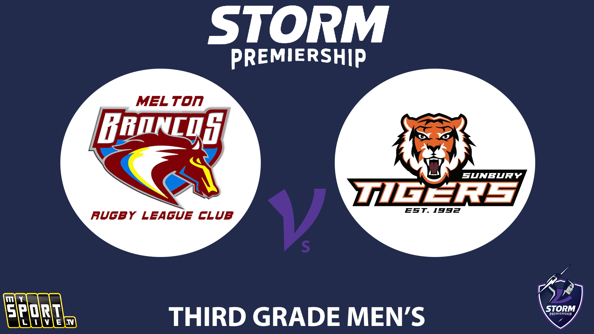 H2 2024 R7 Third Grade Men's: Melton Broncos vs. Sunbury Tigers