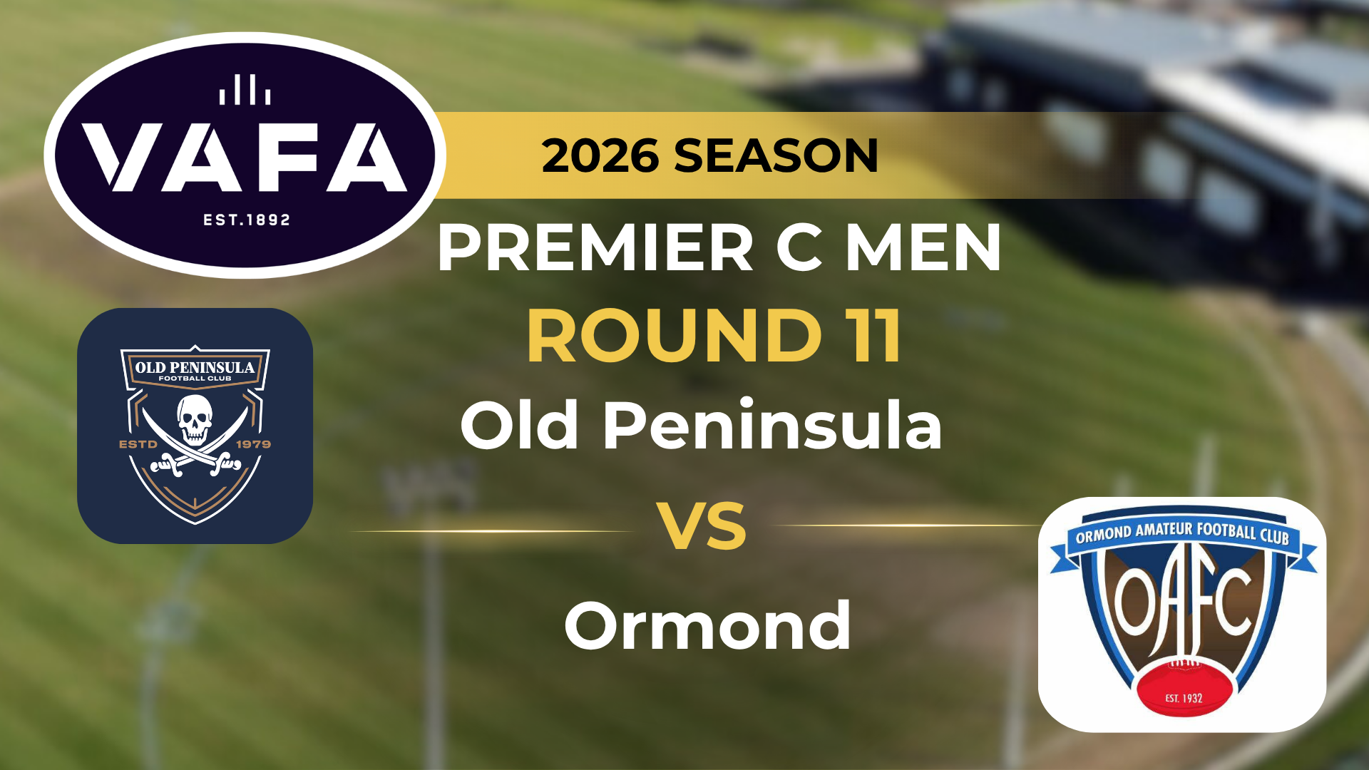 VAFA 2026 R11 PREM C Men's Old Peninsula V Ormond