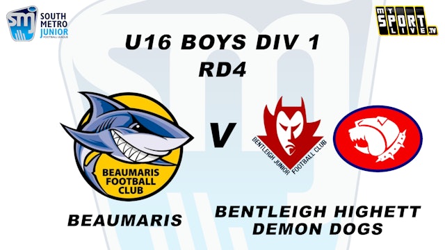 2024 SMJFL RD4 U16 Boys Div 1 Beaumaris v Bentleigh Highett