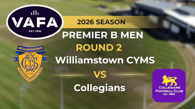 VAFA 2026 R2 PREM B Men's Williamstow...