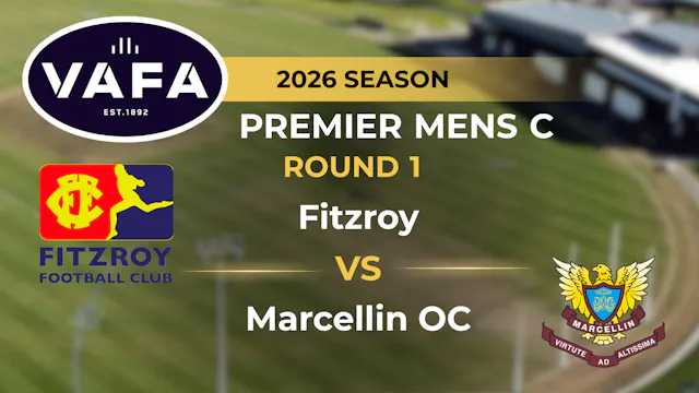 VAFA 2026 R1 PREM C Men's Fitzroy v M...