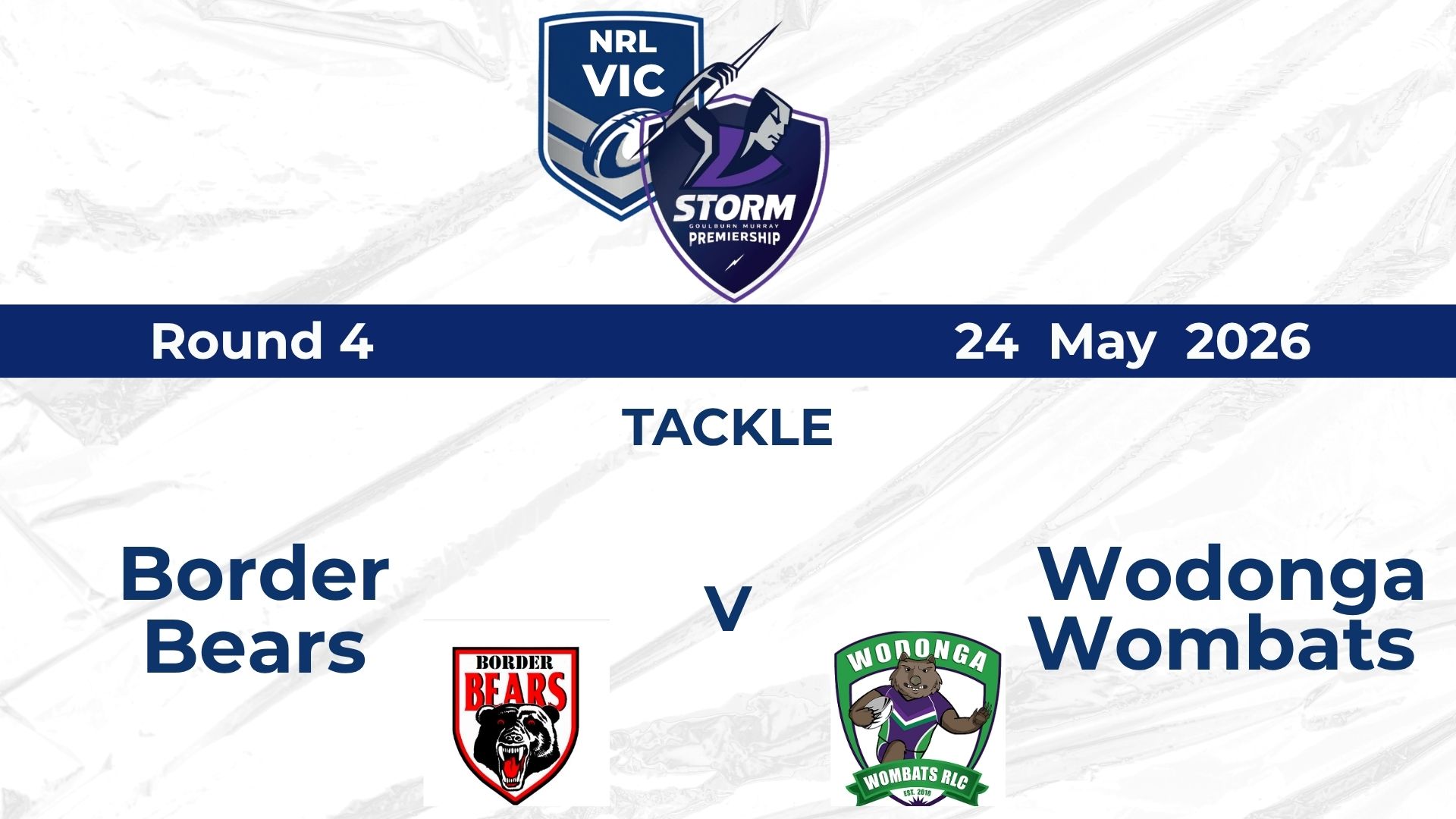 2026 GMSP - H1 Bears v Wombats Mens TACKLE
