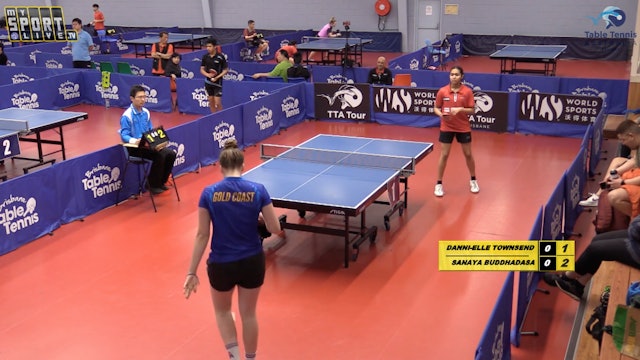 Women's Singles Semi Final: Danni-Elle Townsnd (QLD) vs. Sanaya Buddhadasa (VIC)