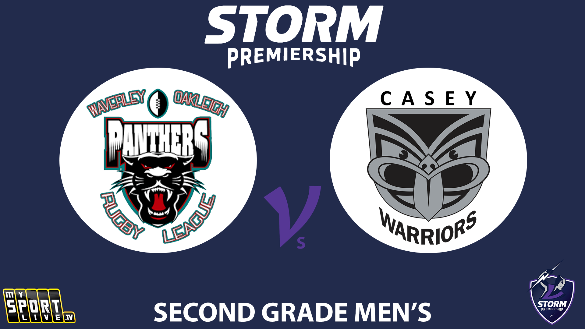 H2 2024 R8 Second Grade Men's: Waverley Panthers vs. Casey Warriors