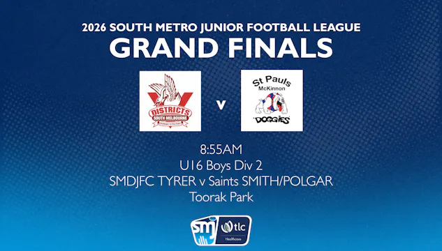 SMJFL GF: U16 Boys Div 2  - South Mel...