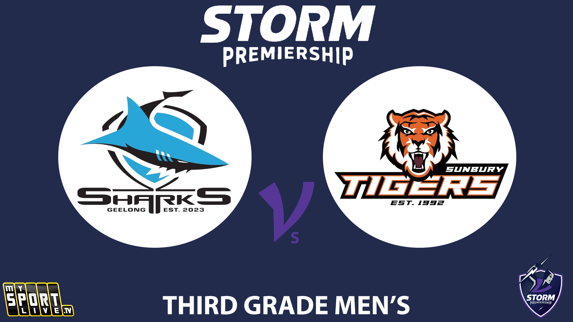 H2 PT2 2025 RD1 Third Grade Men - Geelong Sharks vs Sunbury Tigers