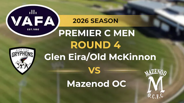 VAFA 2026 R4 PREM C Men’s Glen Eira V...