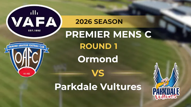 VAFA 2026 R1 PREM C Men's Ormond v Pa...