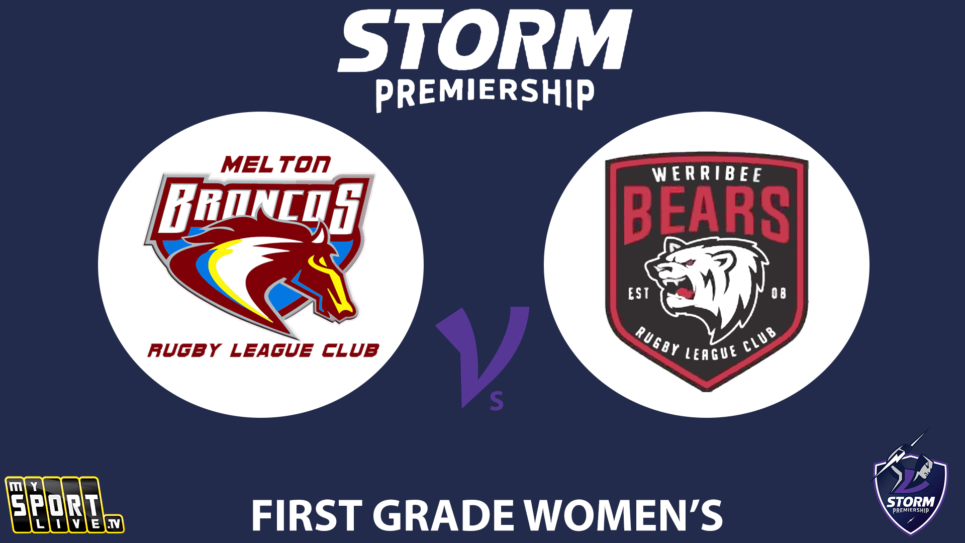 H1 2024 R11 First Grade Women's: Melton Broncos vs. Werribee Bears