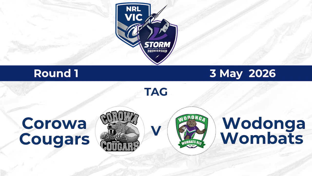 H1 2026 GMSP R1 WOMENS Cougars v Wombats Albury TAG - Round 1 - My ...