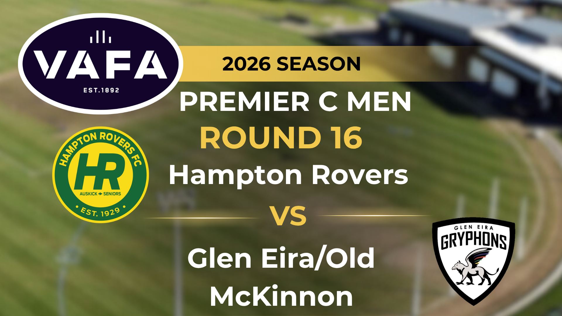VAFA 2026 R16 PREM C Men's Hampton Rovers V Glen Eira