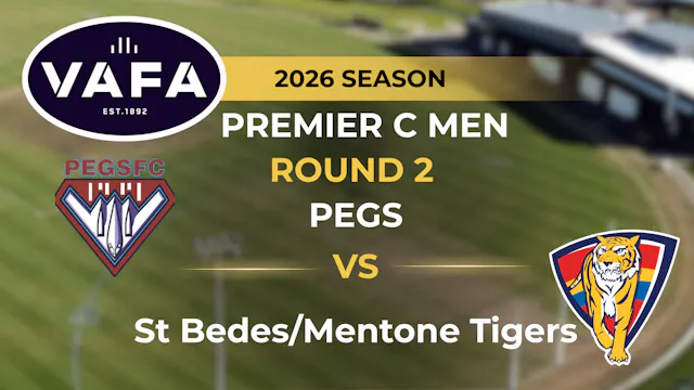 VAFA 2026 R2 PREM C Men's Pegs vs SBMT