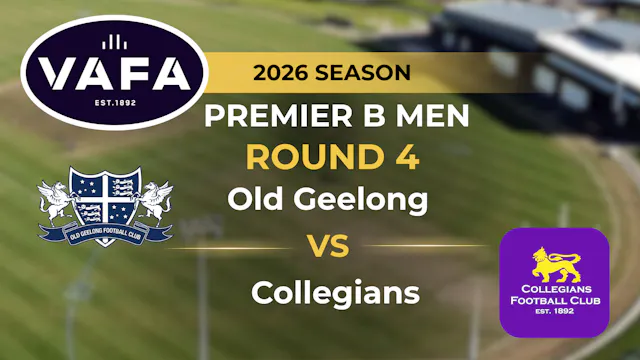 VAFA 2026 R4 PREM B Men’s Old Geelong...