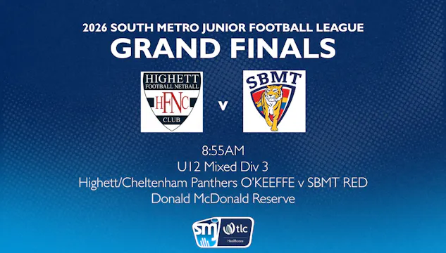 SMJFL GF: U12 Mixed Div 3 – Highett-C...