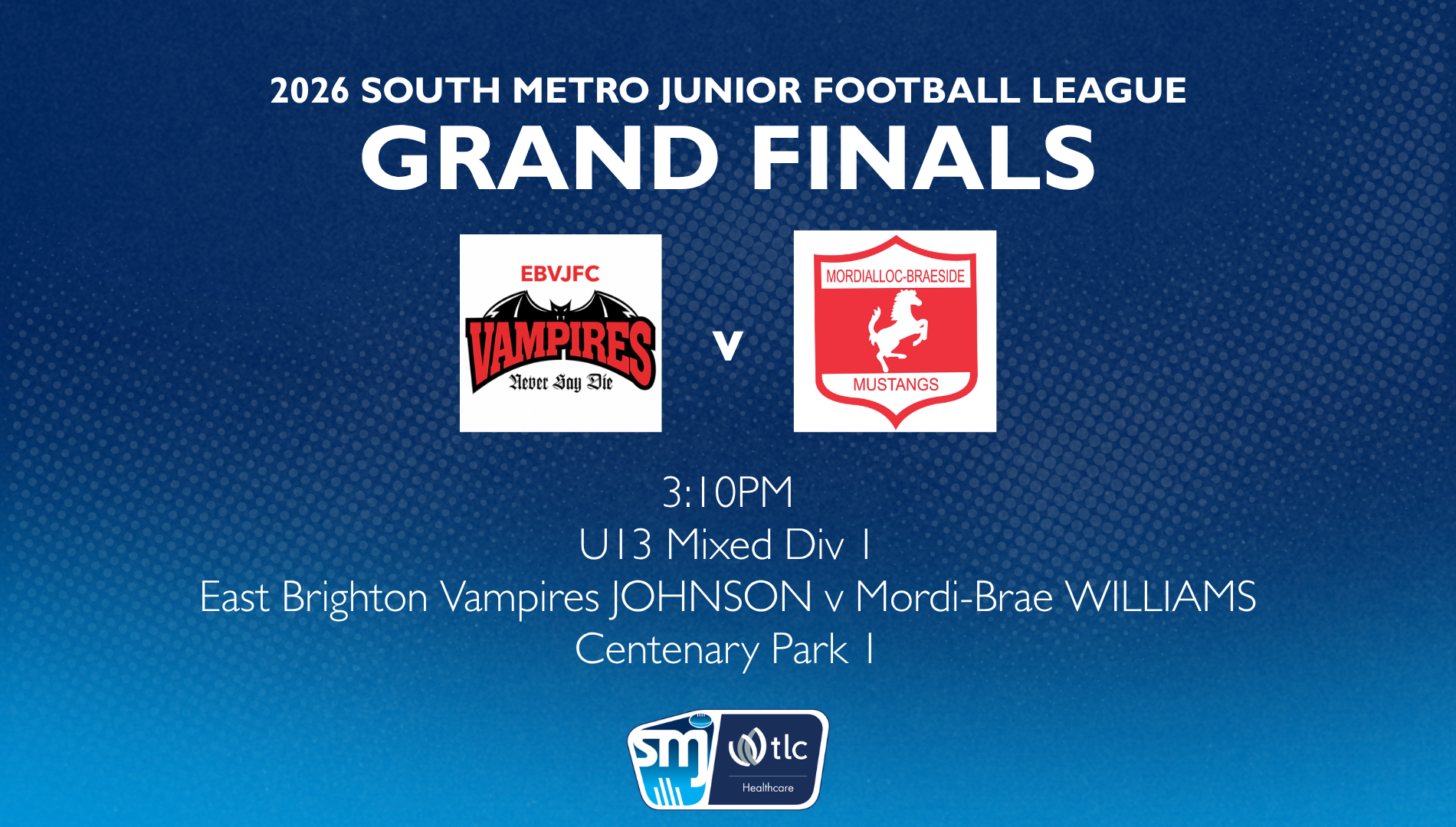 SMJFL GF: U13 Mixed Div 1 - East Brighton Vampires v Mordi-Brae