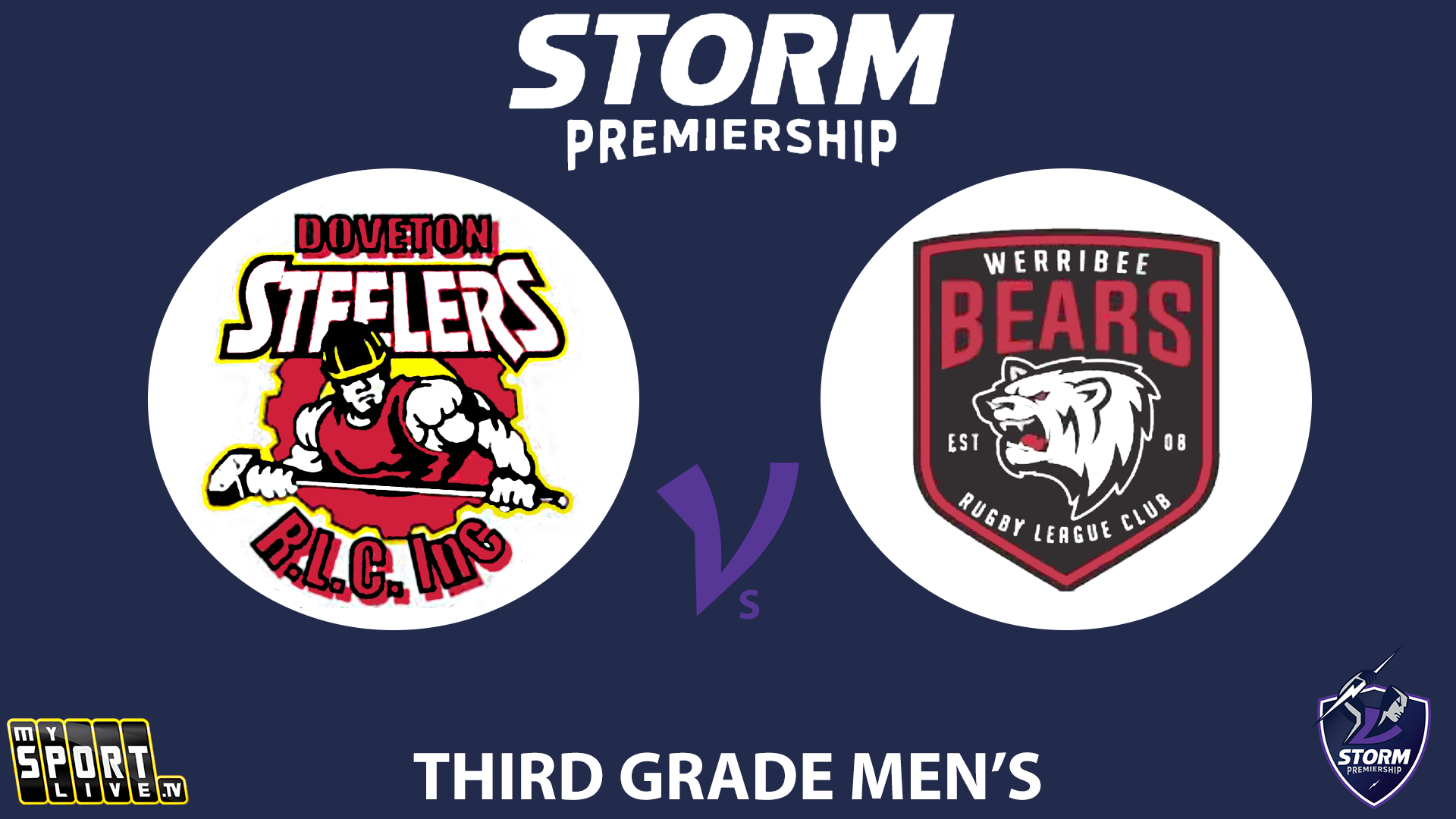 H2 2024 R14 Third Grade Men's Doveton Steelers vs. Werribee Bears