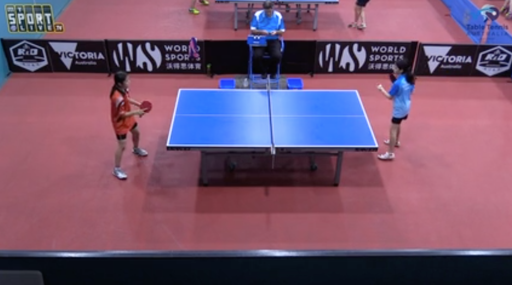 U11 Girls' Singles Final: Serena Zhang (VIC) vs. Melika Mirzadeh (NSW)