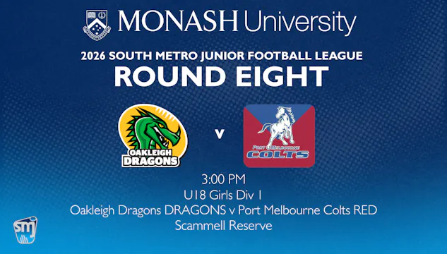 SMJFL R8: U16 Girls - Oakleigh Dragon...