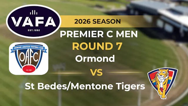 VAFA 2026 R7 PREM C Men's Ormond V SBMT